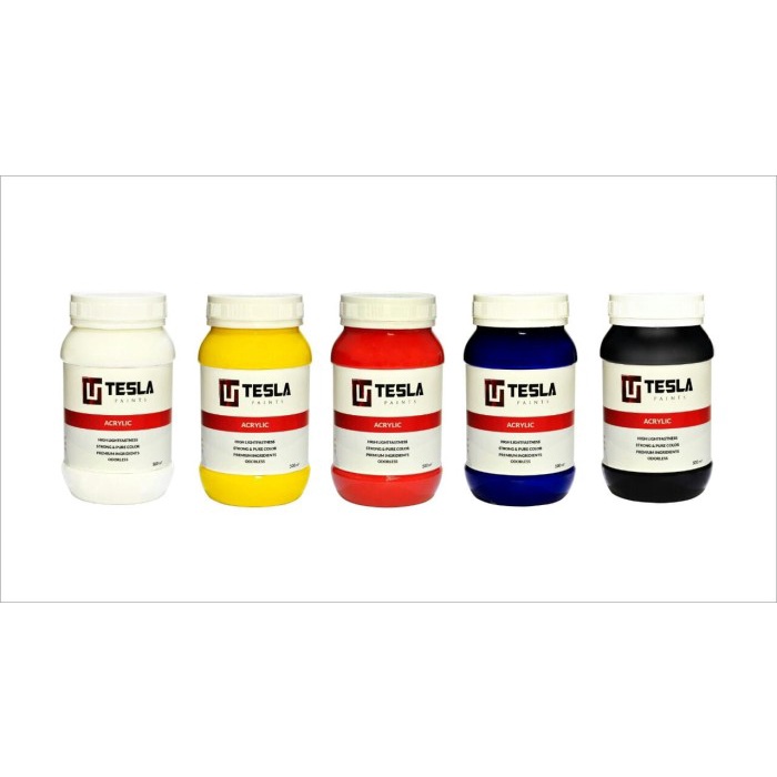 

Tesla Paints - Acrylic Paints / Cat Akrilik 5 warna Primer 500ml