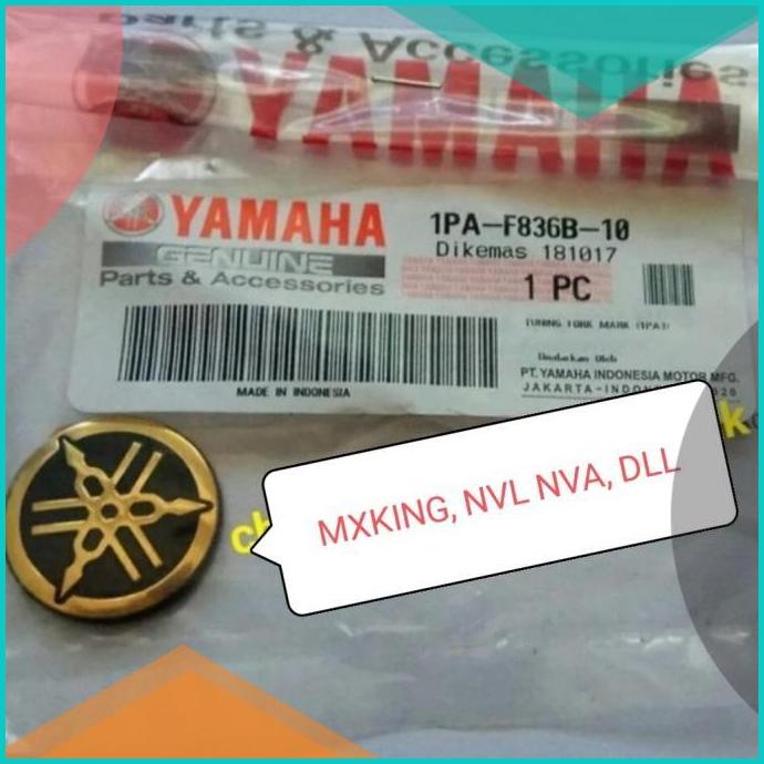 EMBLEM DASI, EKOR BODY MXKING, AEROX155, VIXION 1PA-F836B-10 GOLD 20J