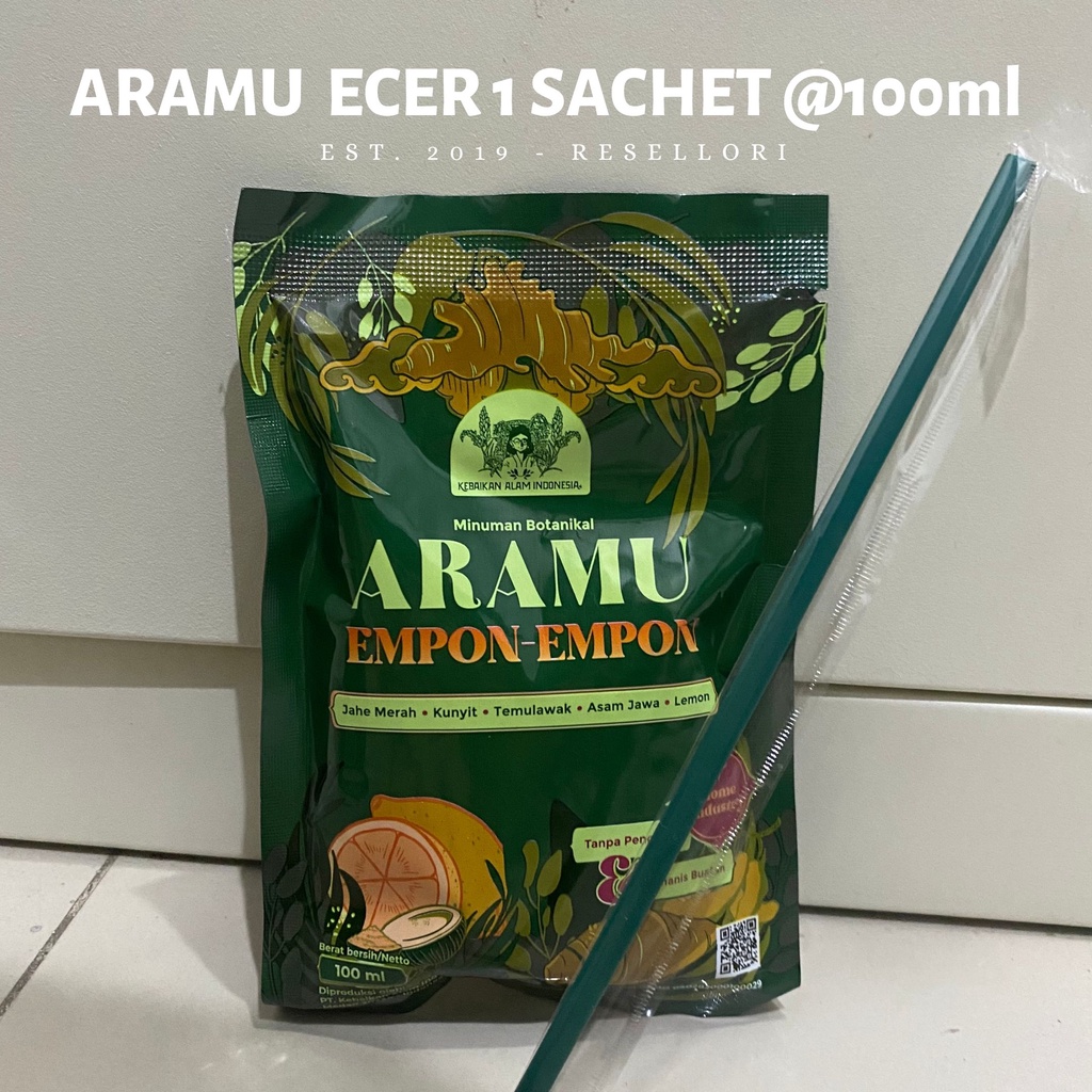 

Aramu Empon-Empon Jamu Tanpa Pengawet dan Pemanis Buatan Ecer 1pc BPOM