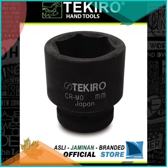 Kunci Sok 50 mm Hitam Stang 1" inch 6 PT PUKUL - IMPACT Sock TEKIRO 2