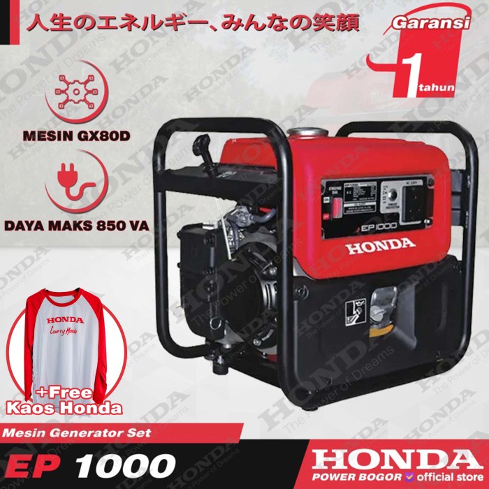 Ready Honda Mesin Genset EP1000 750 Watt Generator Set Listik EP 1000 Mini