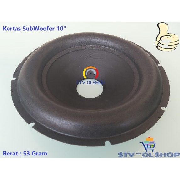 Kertas Speaker 10 inch Subwoofer Import - Daun Speaker 10 inch Subwoofer