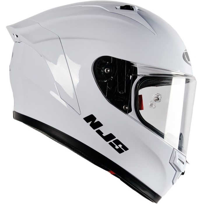 Njs Zx-1R Solid Putih - Helm Full Face