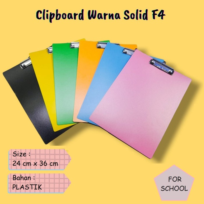 

Papan Jalan / Clipboard F4 / Alas Ujian / Papan Ujian / Clip Board A4