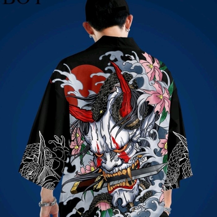 KARDIGAN KIMONO PRIA WANITA CARDIGAN KIMONO JAPANESE STYLE CASUAL