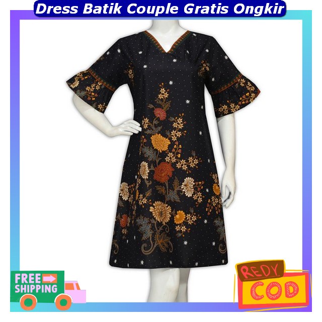 Baju Couple Pasangan Kondangan Buju Sarimbit Murah Terbaru 2024 Dress Batik Modern Untuk Pesta Dress