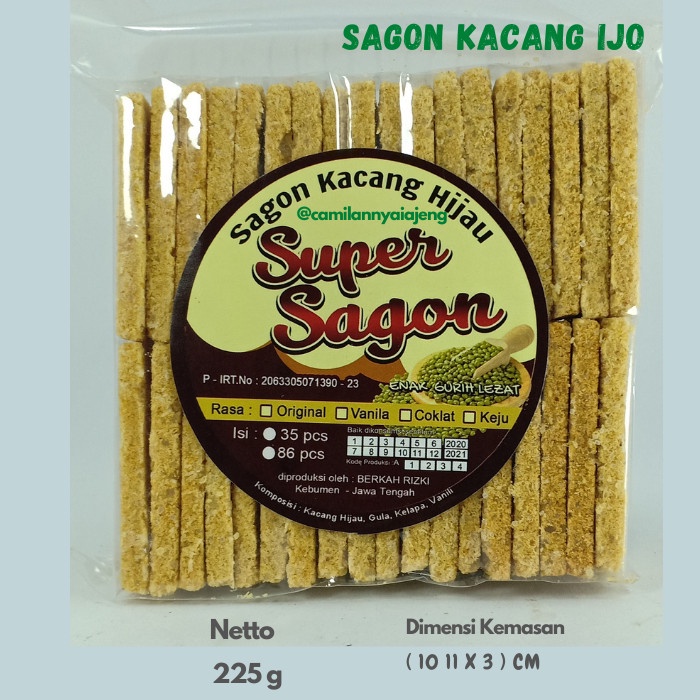 

Sagon Kacang Hijau Ijo Camilan Tradisional Asli Khas Kebumen