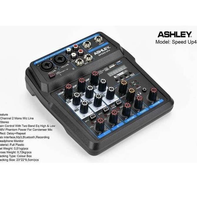 mixer ashley 4channel mixer audio ashley produk original Premium murah