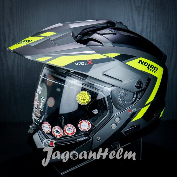 Nolan Helm N70.2 X Grandes Alpes #23 Flat Black Yellow N702X