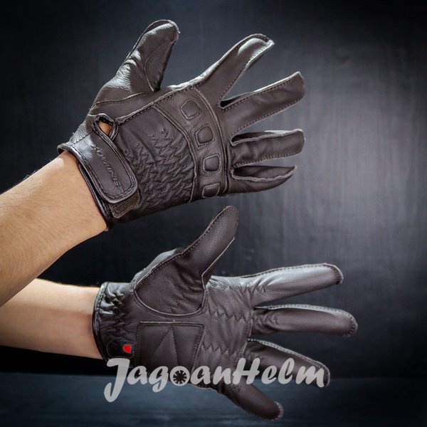 Komine Sarung Tangan Kulit Gk-720 Brown Gk720 Vintage Leather Glove