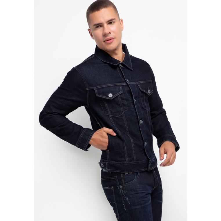 Jaket Tripl3 Jeans Original Pria Jacket Kancing depan Branded Gaya Denim Slim Fit Laki Edgy