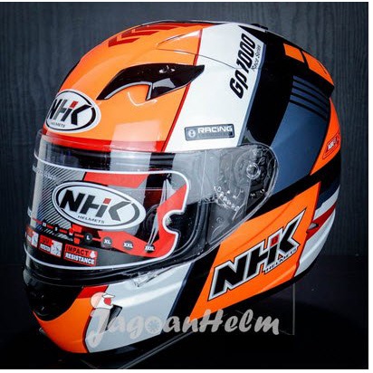 Nhk Helm Gp1000 Sxr-Black Orange -Gp 1000 Double Visor