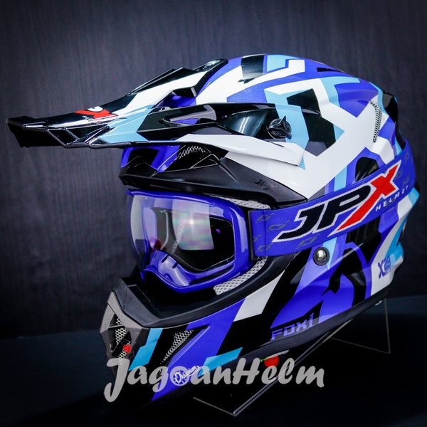 Jpx Helm Cross Fox 1 X29 Oksonium - Super Black - Fox1 Motocross