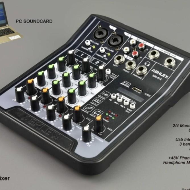 Mixer ASHLEY SM402 Mixer Audio 4 Channel SM 402/SM-402 Premium murah