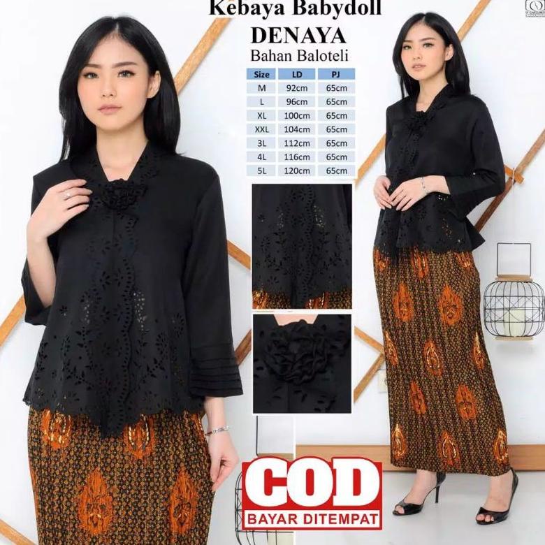 TERLARIS ATASAN KEBAYA ENCIM MODERN DENAYA HITAM KEBAYA MODEREN HITAM POLOS KEBAYA AKAD ORIGINAL