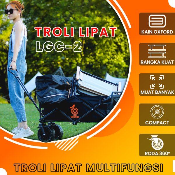 Troli Barang Box Serbaguna - Troli lipat Camping Outdoor - Keranjang Camping Gerobak Lipat