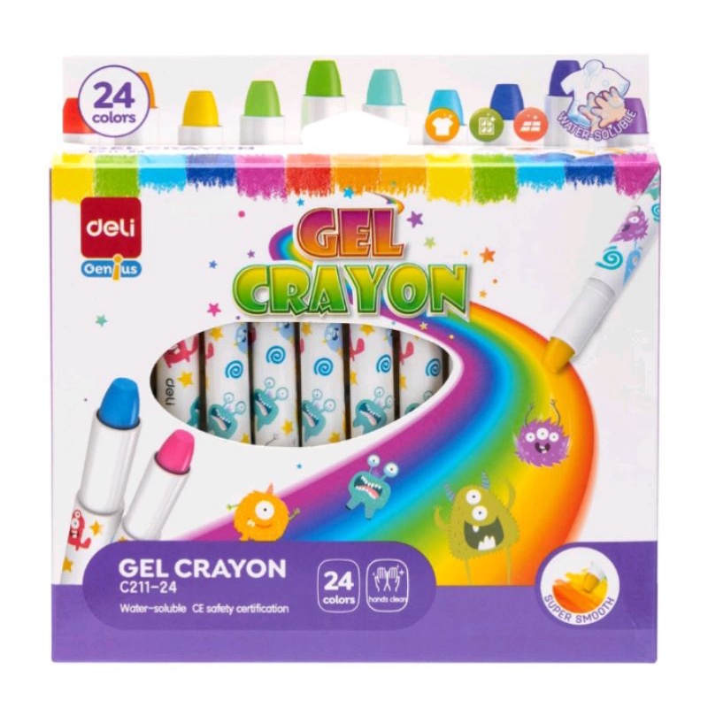 

DELI GEL CRAYON 24 WARNA C211-24/GEL KRAYON 24 WARNA