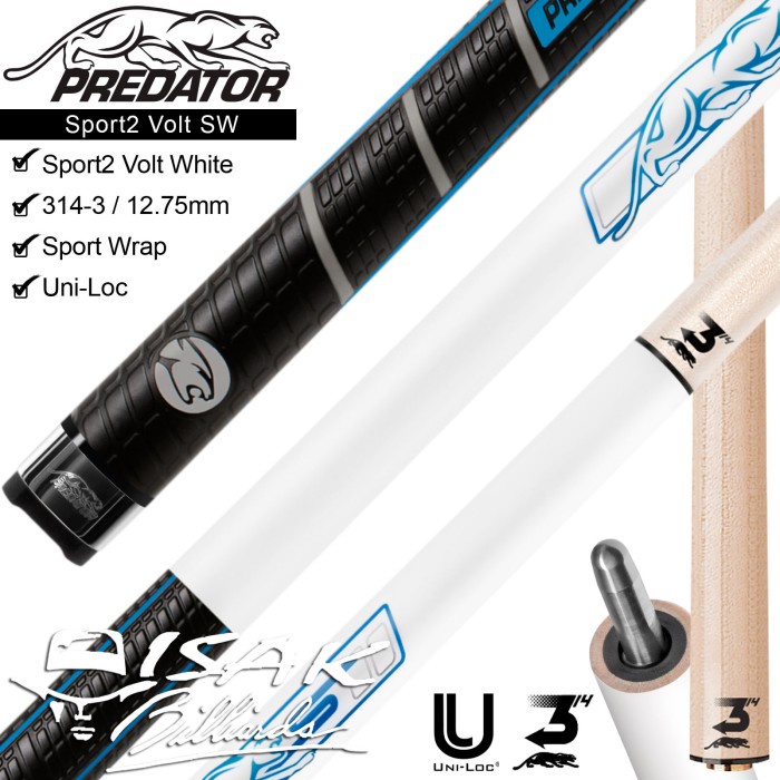 Stick Billiard - Predator Sport2 Volt Sw Uniloc Low Deflection Billiard Cue Stick