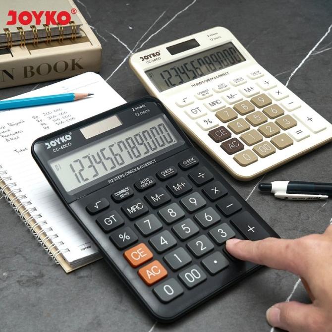 

Joyko Cc60Co Check Correct Calculator - Big Display Kalkulator Cc-60Co Kode 1125