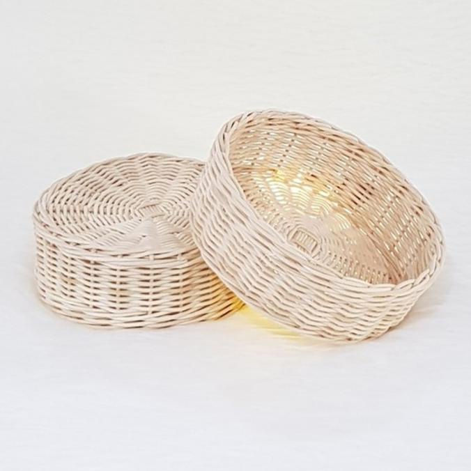 """] Keranjang Rotan Souvenir Bulat Keranjang Hampers Hantaran Pernikahan