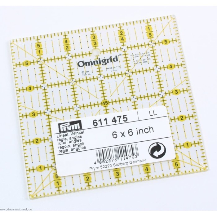 

Sarila Penggaris Universal Omnigrid 6X6 Inch Prym 611475