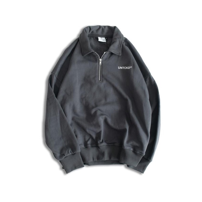 Halfzip Rugby Shirt Dark Grey