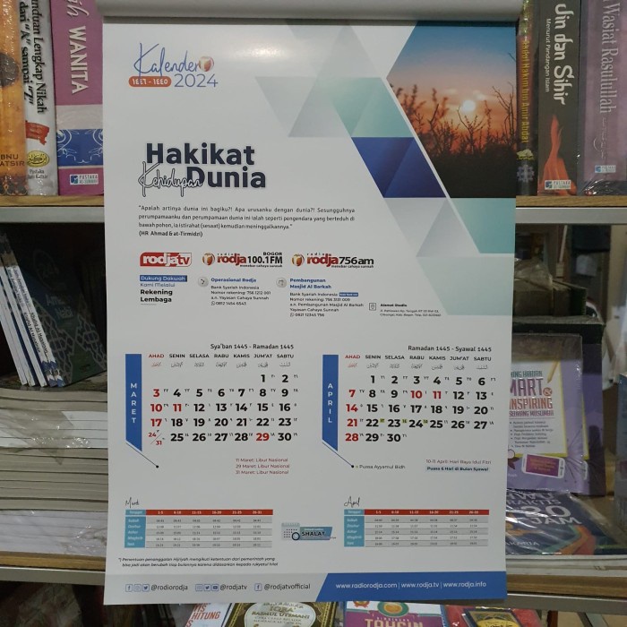 

Terlaris Kalender Dinding Rodja 2023 Masehi Plus Hijriyah Promo Terbaru