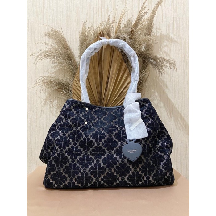 TAS BRANDED FLOWER JACQUARD EVERYTHING LARGE TOTE, MULTI