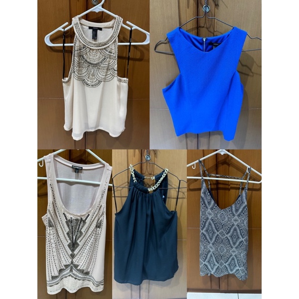 Preloved atasan tanktop kamisol express forever21 hm mds
