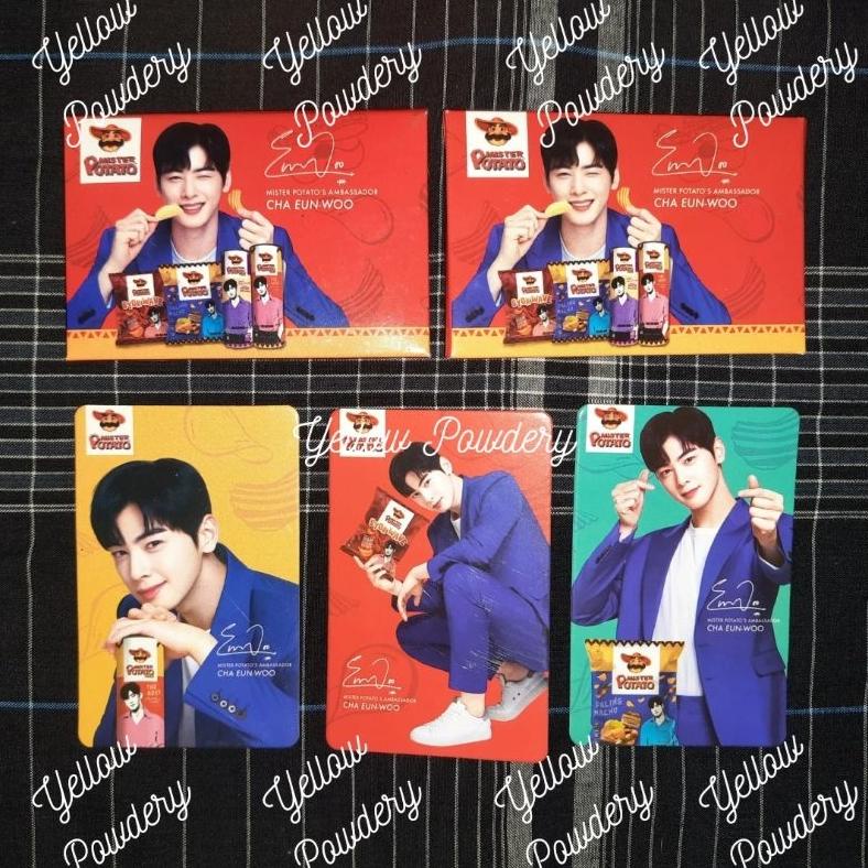 Promo Ready Kamar Sharing Photocard Merchandise Mister Potato X Cha Eun Woo  Official Pc Merch Murah