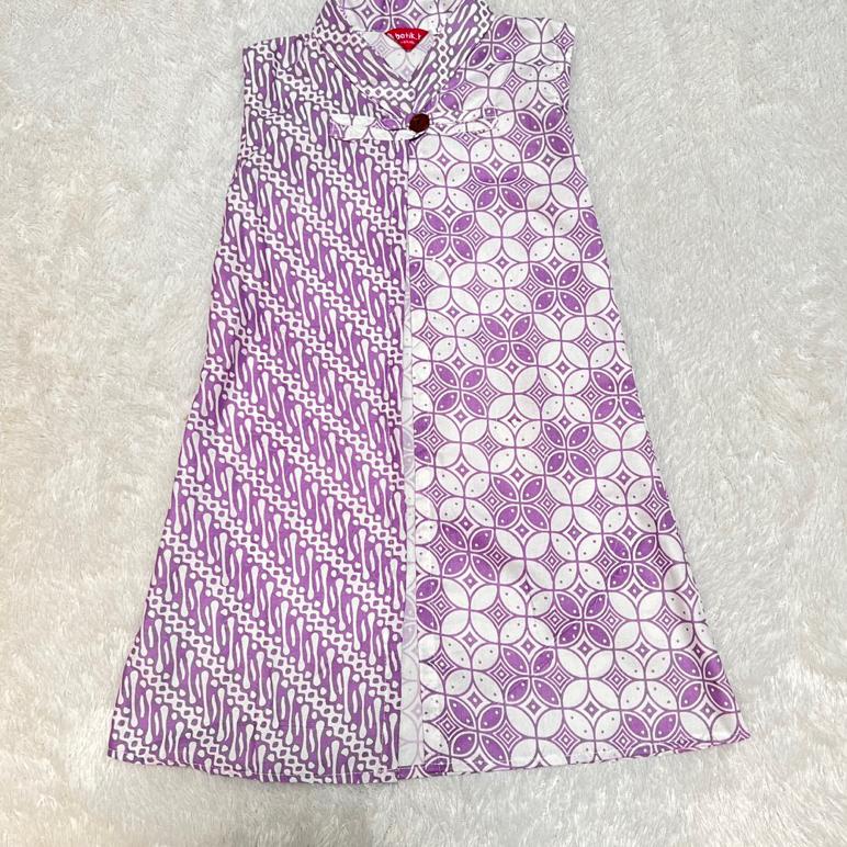 Diskon Outer Batik Anak Kawong Kerah Sanghai Long Outer Cardigan Batik Anak Ungu Lilac Hijau Fresh B