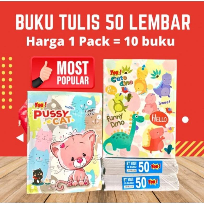 

Sale (10Pcs) Muraah! Buku Tulis 50Lbr Bp Terlaris