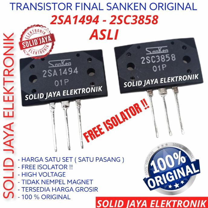Trend Tr Final Sanken 2Sa1494 2Sc3858 Transistor 1495 3858 Asli Original Original