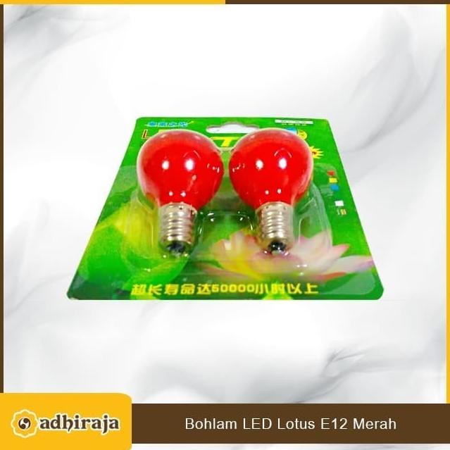 {{{{}}] Bohlam LED Lampu Sembahyang Merah E 12 Sepasang