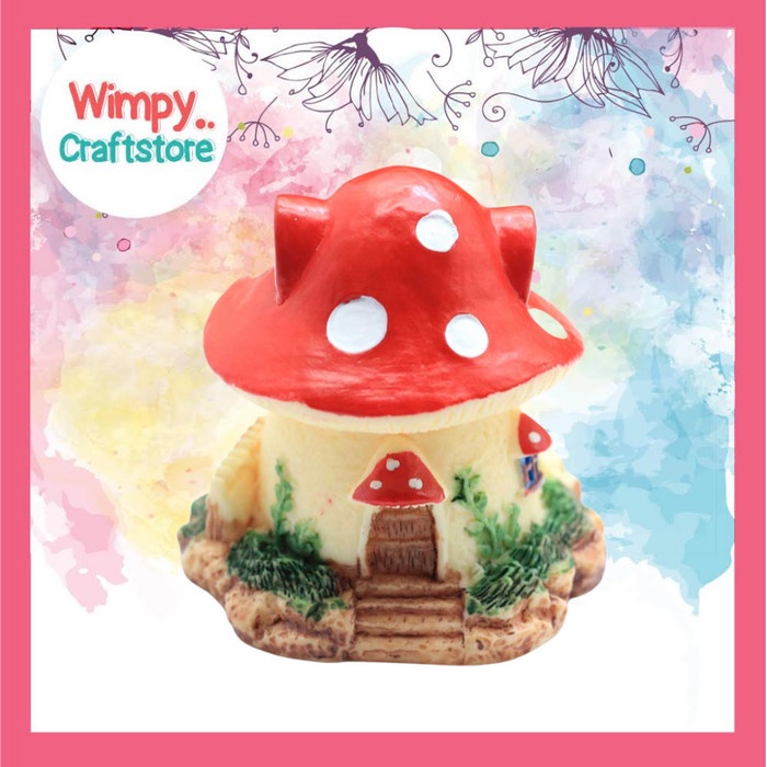 MINIATURE RUMAH JAMUR HIASAN TAMAN KECIL DEKORASI DIORAMA AQUASCAPE 2