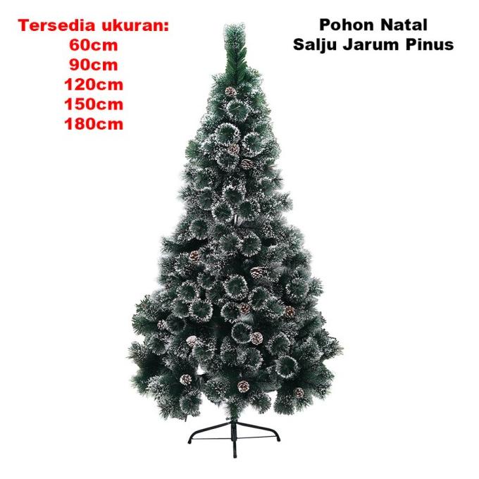 Pohon Natal Salju Jarum Pinus 120cm-Pajangan Natal-Dekorasi Natal