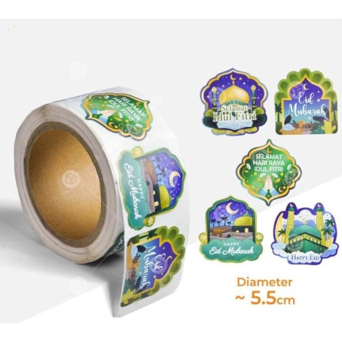 

Sticker Idul Fitri / Label Hias Toples Lebaran (50 Pcs) Stif03 076