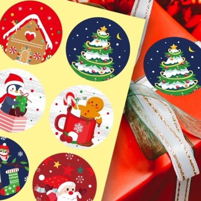 

```````] (New) Stiker Natal Christmas sticker xmas label natal stiker cookies