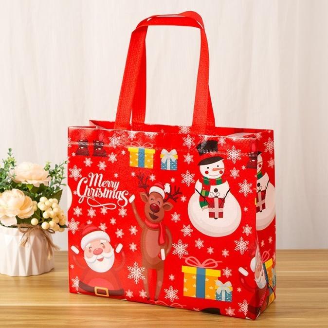 

paling diminati] (New)Tas spunbond natal besar goodie bag natal tas natal tas spundbond