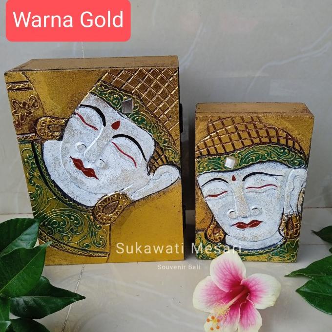 populer] Kotak Penyimpanan Perhiasan Ukiran Buda Budha Box Kayu Handmade Bali