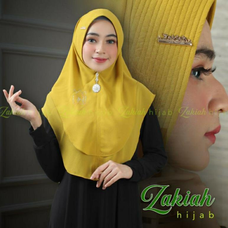 CUCI GUDANG JILBAB INSTAN HIJAB KHIMAR MINI CERUTY OVAL- PLAT BESI ORI ZAKIAH ORIGINAL