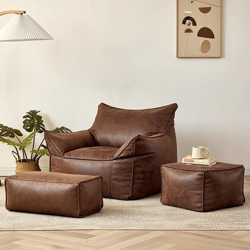 Sofa Malas Apartemen Kecil, Sofa Retro Sederhana Eropa untuk Ruang Sewa Tatami Kecil, Balkon, Kamar 