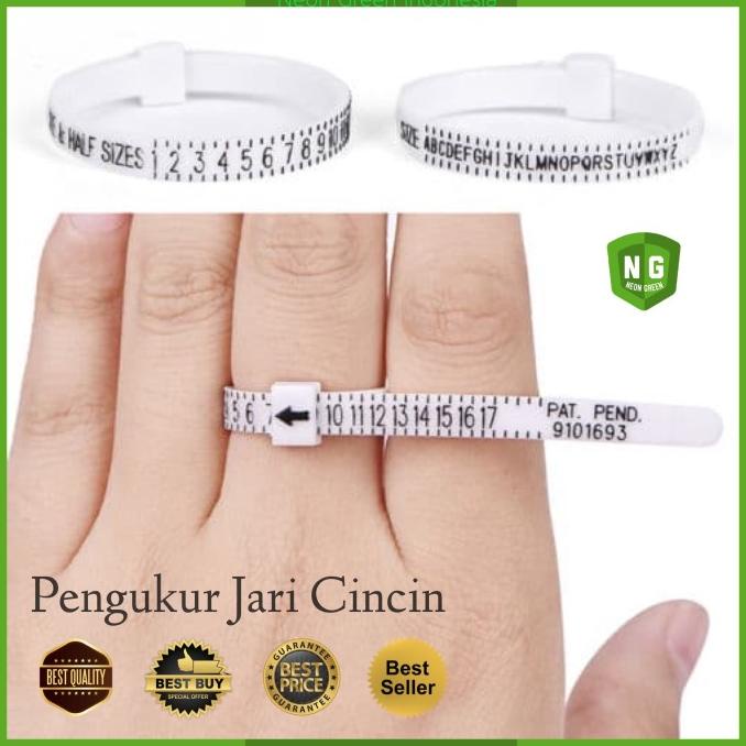 """] JCP-901 Pengukur Jari Cincin Pria Wanita Ring Sizer Finger USA