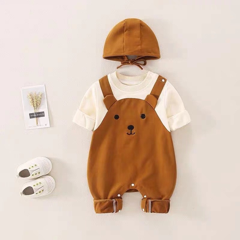 TAMPIL TRENDY DIBELI (Z0090) Baju pakaian romper jumpsuit set bayi anak cowok lucu unik premium
