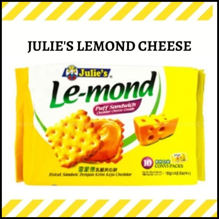 

BEST DEAL BISKUIT LE-MOND JULIE'S CHEESE 170GR SANDWICH PUFF KEJU LEMOND JULIES