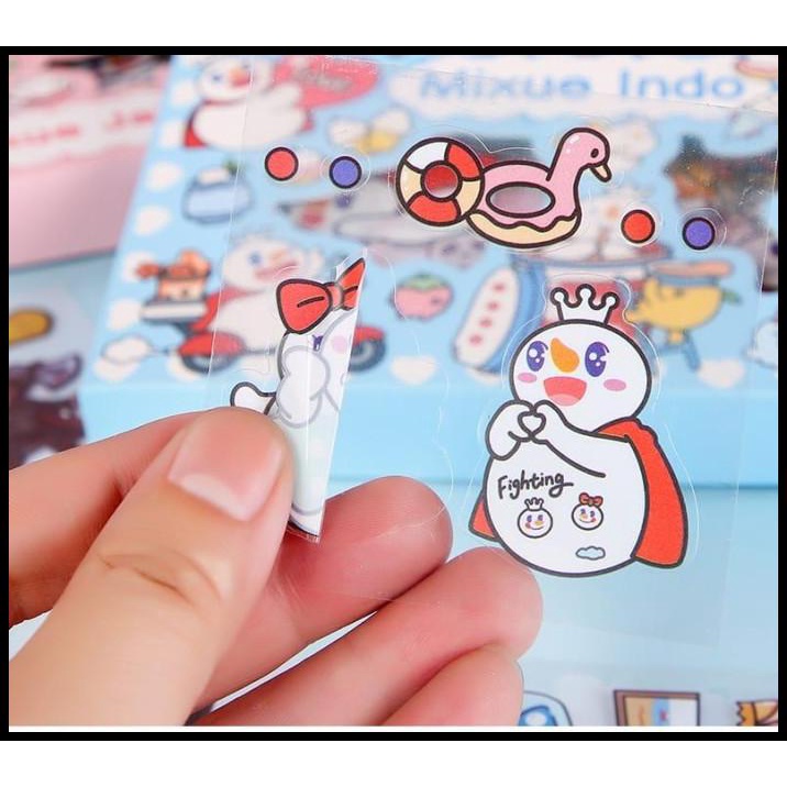 

HOT DEAL STICKER MIXUE SNOW KING / STIKER MIXUE VIRAL STIKER PVC ANTI AIR 100 !!
