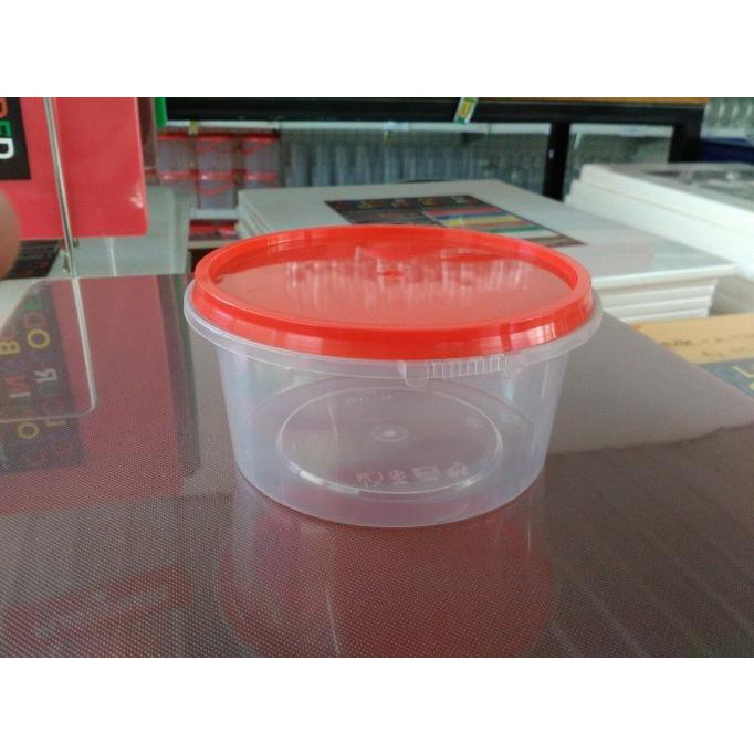 ___] Toples Plastik Tutup Merah 500ml