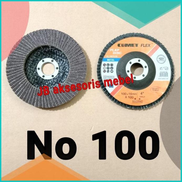 FLAP DISC 4" No 100 CUMET / MATA GERINDA AMPLAS SUSUN No 100 CUMET 20