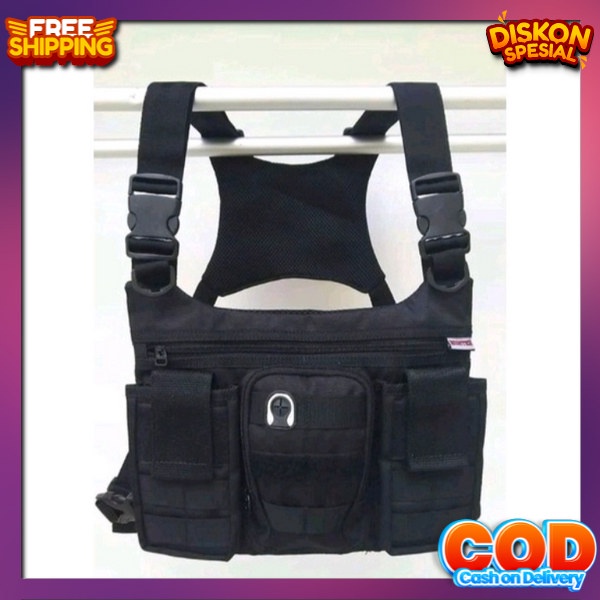 Rig Bag Murah Chest Begs Ts Depan Sporty Casual Waist Rompi Dada Selempang Import Chestbag Unsex Pro