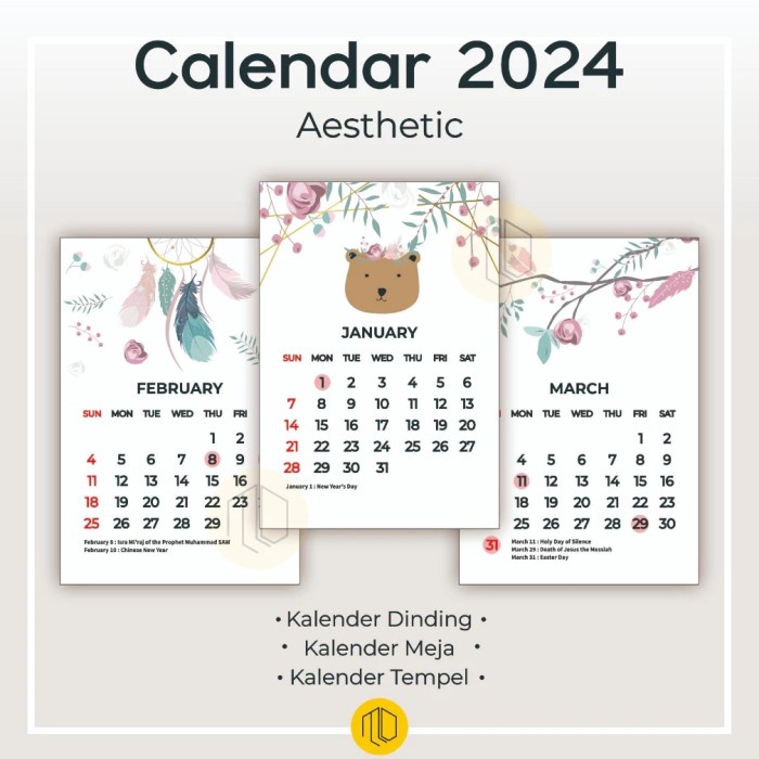 

Terlaris Kalender 2024 Aesthetic Dinding Meja Tempel Tema Boho Promo Terbaru